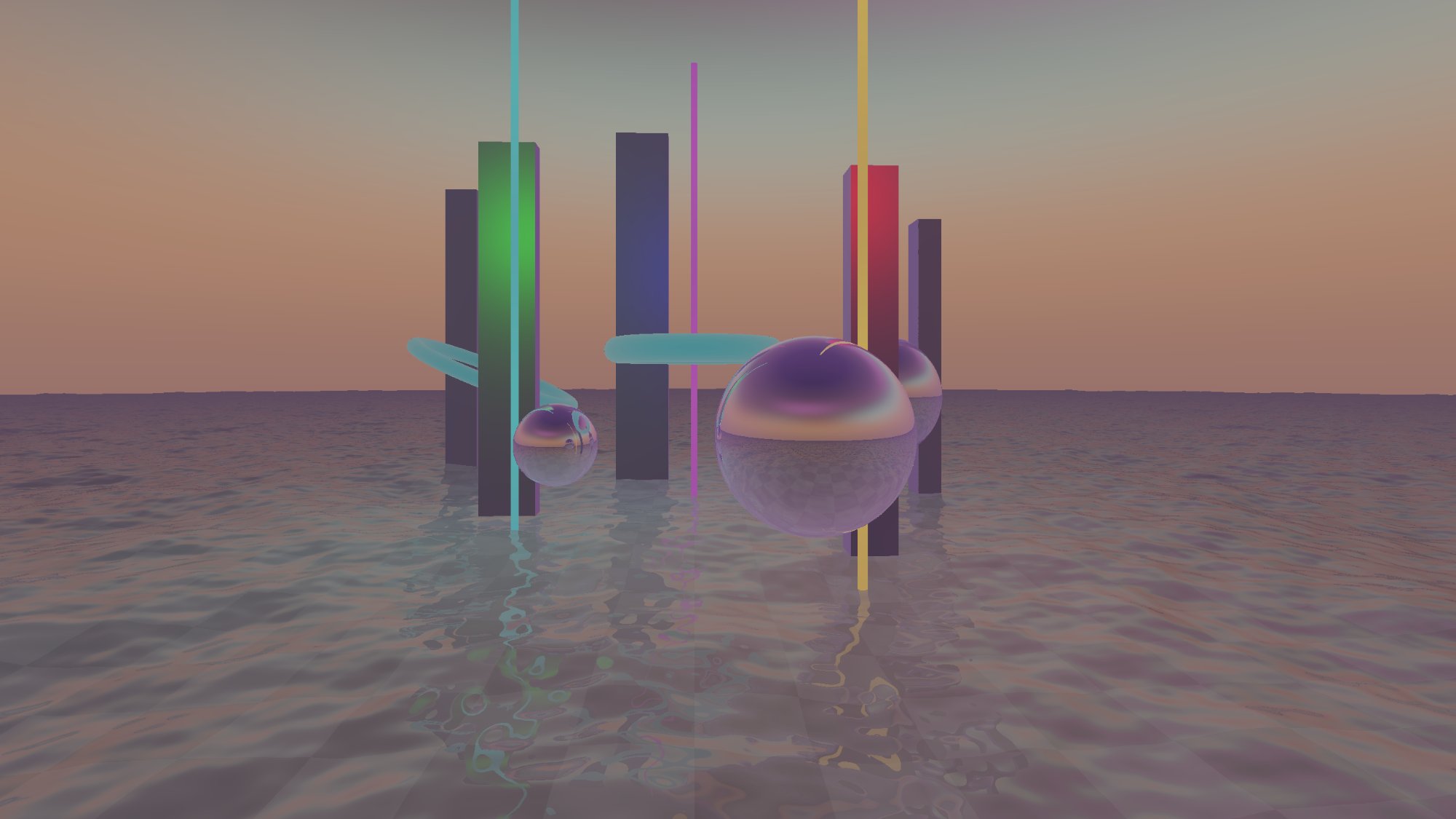 Abstract environment, 3D scene